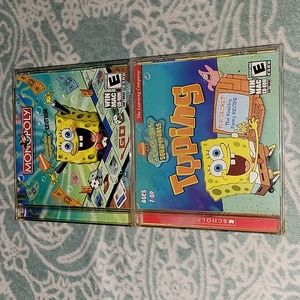 2 Vintage PC CD-ROM Software SpongeBob SquarePants Monopoly/Typing